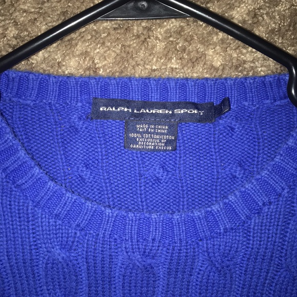 Ralph Lauren Sport Cable- Knit Crewneck Sweater - Picture 2 of 3
